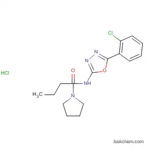 Molecular Structure of 89758-59-8 (1-Pyrrolidinebutanamide, N-[5-(2-chlorophenyl)-1,3,4-oxadiazol-2-yl]-,
monohydrochloride)