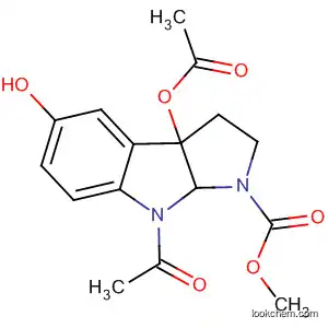 Molecular Structure of 89838-33-5 (Pyrrolo[2,3-b]indole-1(2H)-carboxylic acid,
8-acetyl-3a-(acetyloxy)-3,3a,8,8a-tetrahydro-5-hydroxy-, methyl ester)