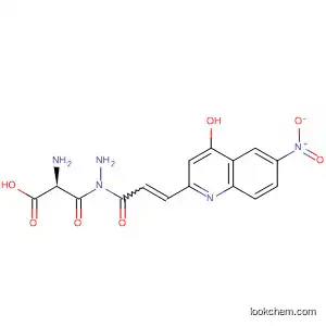 Molecular Structure of 89847-56-3 (b-Alanine, N-[3-(4-hydroxy-6-nitro-2-quinolinyl)-1-oxo-2-propenyl]-,
hydrazide)
