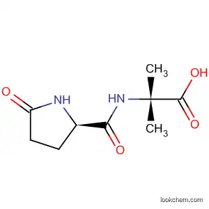 Molecular Structure of 89847-69-8 (Alanine, 2-methyl-N-(5-oxo-L-prolyl)-)