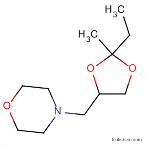 Molecular Structure of 89857-71-6 (Morpholine, 4-[(2-ethyl-2-methyl-1,3-dioxolan-4-yl)methyl]-)