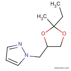 Molecular Structure of 89857-72-7 (1H-Pyrazole, 1-[(2-ethyl-2-methyl-1,3-dioxolan-4-yl)methyl]-)