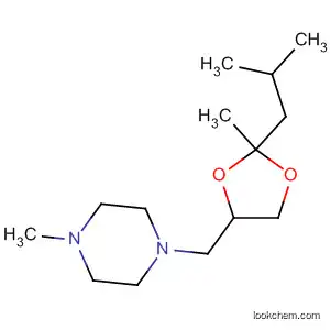 Molecular Structure of 89857-75-0 (Piperazine,
1-methyl-4-[[2-methyl-2-(2-methylpropyl)-1,3-dioxolan-4-yl]methyl]-)