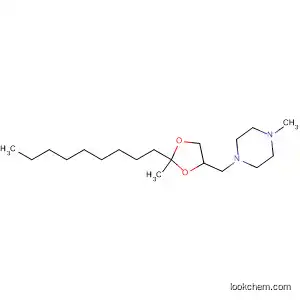 Molecular Structure of 89857-81-8 (Piperazine, 1-methyl-4-[(2-methyl-2-nonyl-1,3-dioxolan-4-yl)methyl]-)