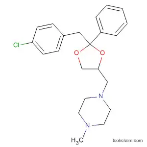 Molecular Structure of 89857-97-6 (Piperazine,
1-[[2-[(4-chlorophenyl)methyl]-2-phenyl-1,3-dioxolan-4-yl]methyl]-4-meth
yl-)