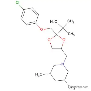 Molecular Structure of 89858-10-6 (Piperidine,
1-[[2-[(4-chlorophenoxy)methyl]-2-(1,1-dimethylethyl)-1,3-dioxolan-4-yl]
methyl]-3,5-dimethyl-)