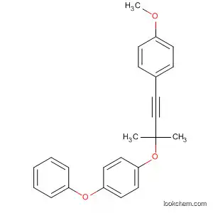 Molecular Structure of 89878-54-6 (Benzene,
1-[[3-(4-methoxyphenyl)-1,1-dimethyl-2-propynyl]oxy]-4-phenoxy-)