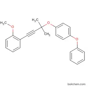 Molecular Structure of 89878-55-7 (Benzene,
1-[[3-(2-methoxyphenyl)-1,1-dimethyl-2-propynyl]oxy]-4-phenoxy-)