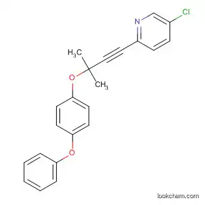 Molecular Structure of 89878-57-9 (Pyridine, 5-chloro-2-[3-methyl-3-(4-phenoxyphenoxy)-1-butynyl]-)