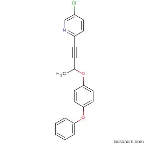 Molecular Structure of 89878-58-0 (Pyridine, 5-chloro-2-[3-(4-phenoxyphenoxy)-1-butynyl]-)