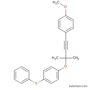 Molecular Structure of 89878-60-4 (Benzene,
1-[[3-(4-methoxyphenyl)-1,1-dimethyl-2-propynyl]oxy]-4-(phenylthio)-)