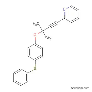 Molecular Structure of 89878-61-5 (Pyridine, 2-[3-methyl-3-[4-(phenylthio)phenoxy]-1-butynyl]-)