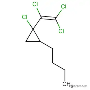 Molecular Structure of 89878-84-2 (Cyclopropane, 2-butyl-1-chloro-1-(trichloroethenyl)-)