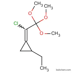 Molecular Structure of 89878-88-6 (Cyclopropane, (1-chloro-2,2,2-trimethoxyethylidene)ethyl-)