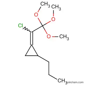 Molecular Structure of 89878-90-0 (Cyclopropane, (1-chloro-2,2,2-trimethoxyethylidene)propyl-)