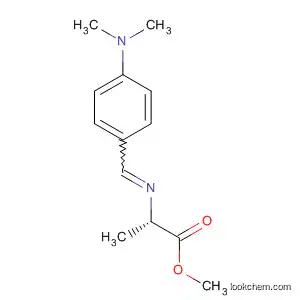 Molecular Structure of 89902-53-4 (L-Alanine, N-[[4-(dimethylamino)phenyl]methylene]-, methyl ester)
