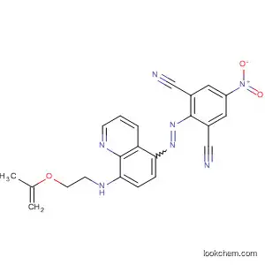 Molecular Structure of 89903-75-3 (1,3-Benzenedicarbonitrile,
5-nitro-2-[[8-[[2-(2-propenyloxy)ethyl]amino]-5-quinolinyl]azo]-)