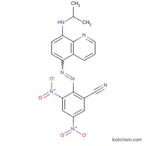 Molecular Structure of 89903-82-2 (Benzonitrile, 2-[[8-[(1-methylethyl)amino]-5-quinolinyl]azo]-3,5-dinitro-)