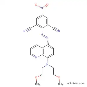 Molecular Structure of 89903-94-6 (1,3-Benzenedicarbonitrile,
2-[[8-[bis(2-methoxyethyl)amino]-5-quinolinyl]azo]-5-nitro-)