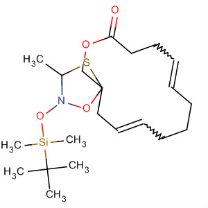 Molecular Structure of 89908-73-6 (1,7-Dioxa-4-thia-2-azaspiro[4.13]octadeca-11,16-dien-8-one,
2-[[(1,1-dimethylethyl)dimethylsilyl]oxy]-3-methyl-)