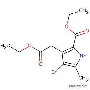 Molecular Structure of 89909-49-9 (1H-Pyrrole-3-acetic acid, 4-bromo-2-(ethoxycarbonyl)-5-methyl-, ethyl
ester)
