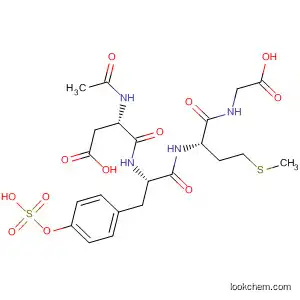 Molecular Structure of 89911-71-7 (Glycine, N-[N-[N-(N-acetyl-L-a-aspartyl)-O-sulfo-L-tyrosyl]-L-methionyl]-)