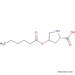 Molecular Structure of 89912-10-7 (L-Proline, 4-[(1-oxohexyl)oxy]-)