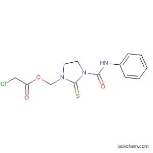 Molecular Structure of 89914-30-7 (Acetic acid, chloro-,
[3-[(phenylamino)carbonyl]-2-thioxo-1-imidazolidinyl]methyl ester)