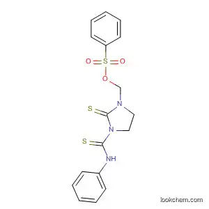 Molecular Structure of 89914-42-1 (1-Imidazolidinecarbothioamide,
N-phenyl-3-[[(phenylsulfonyl)oxy]methyl]-2-thioxo-)