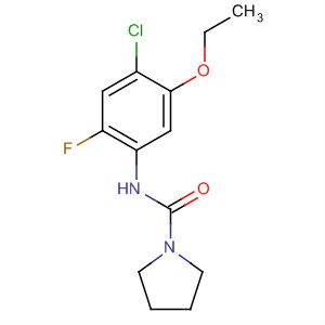 Molecular Structure of 89915-64-0 (1-Pyrrolidinecarboxamide, N-(4-chloro-5-ethoxy-2-fluorophenyl)-)