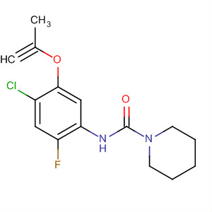 Molecular Structure of 89915-70-8 (1-Piperidinecarboxamide,
N-[4-chloro-2-fluoro-5-(2-propynyloxy)phenyl]-)