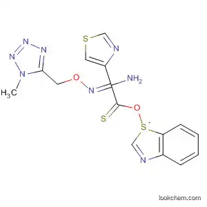Molecular Structure of 89928-29-0 (4-Thiazoleethanethioic acid,
2-amino-a-[[(1-methyl-1H-tetrazol-5-yl)methoxy]imino]-,
S-2-benzothiazolyl ester, (Z)-)