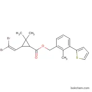 Molecular Structure of 89929-72-6 (Cyclopropanecarboxylic acid, 3-(2,2-dibromoethenyl)-2,2-dimethyl-,
[2-methyl-3-(2-thienyl)phenyl]methyl ester, cis-)