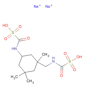 Molecular Structure of 89945-11-9 (Methanesulfonic acid,
oxo[[[1,3,3-trimethyl-5-[(sulfocarbonyl)amino]cyclohexyl]methyl]amino]-,
disodium salt)