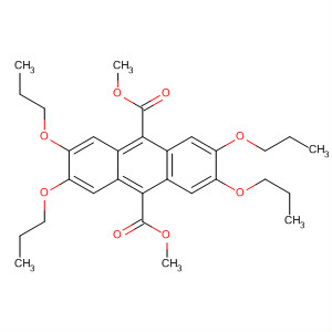 Molecular Structure of 89945-15-3 (9,10-Anthracenedicarboxylic acid, 2,3,6,7-tetrapropoxy-, dimethyl ester)