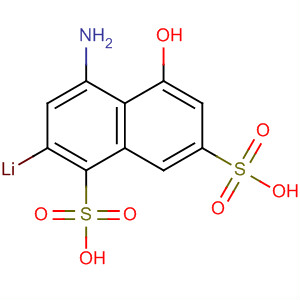 Molecular Structure of 89946-34-9 (1,7-Naphthalenedisulfonic acid, 4-amino-5-hydroxy-, lithium salt)