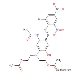 Molecular Structure of 89946-35-0 (Acetamide,
N-[5-[bis[2-(acetyloxy)ethyl]amino]-2-[(2-bromo-4,6-dinitrophenyl)azo]-4
-hydroxyphenyl]-)