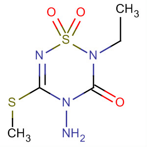 Molecular Structure of 89968-43-4 (2H-1,2,4,6-Thiatriazin-3(4H)-one, 4-amino-2-ethyl-5-(methylthio)-,
1,1-dioxide)