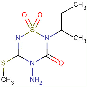 Molecular Structure of 89968-45-6 (2H-1,2,4,6-Thiatriazin-3(4H)-one,
4-amino-2-(1-methylpropyl)-5-(methylthio)-, 1,1-dioxide)