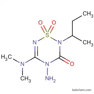 Molecular Structure of 89968-46-7 (2H-1,2,4,6-Thiatriazin-3(4H)-one,
4-amino-5-(dimethylamino)-2-(1-methylpropyl)-, 1,1-dioxide)