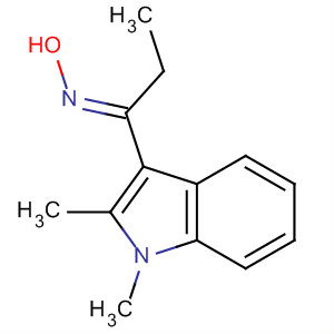 Molecular Structure of 89969-77-7 (1-Propanone, 1-(1,2-dimethyl-1H-indol-3-yl)-, oxime, (E)-)