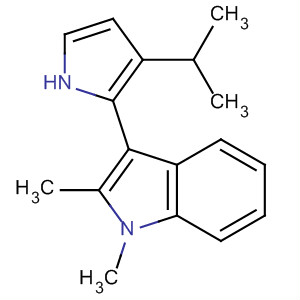 Molecular Structure of 89970-00-3 (1H-Indole, 1,2-dimethyl-3-[3-(1-methylethyl)-1H-pyrrol-2-yl]-)