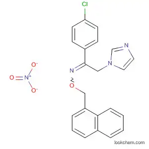 Molecular Structure of 89984-71-4 (Ethanone, 1-(4-chlorophenyl)-2-(1H-imidazol-1-yl)-,
O-(1-naphthalenylmethyl)oxime, nitrate)