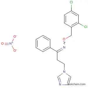 Molecular Structure of 89984-79-2 (1-Propanone, 3-(1H-imidazol-1-yl)-1-phenyl-,
O-[(2,4-dichlorophenyl)methyl]oxime, nitrate)