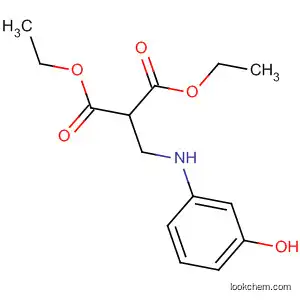 Molecular Structure of 89984-92-9 (Propanedioic acid, [[(3-hydroxyphenyl)amino]methyl]-, diethyl ester)