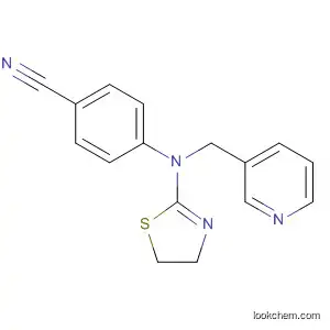 Molecular Structure of 89985-33-1 (Benzonitrile, 4-[(4,5-dihydro-2-thiazolyl)(3-pyridinylmethyl)amino]-)