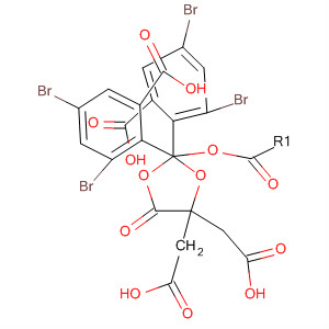 Molecular Structure of 89986-34-5 (1,3-Dioxolane-4,4-diacetic acid, 5-oxo-,
bis(2,4-dibromo-6-carboxyphenyl) ester)