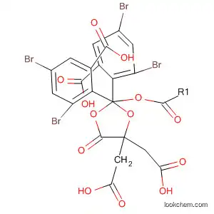 Molecular Structure of 89986-34-5 (1,3-Dioxolane-4,4-diacetic acid, 5-oxo-,
bis(2,4-dibromo-6-carboxyphenyl) ester)