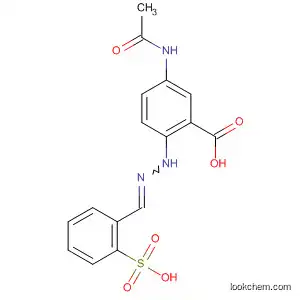 Molecular Structure of 89986-41-4 (Benzoic acid, 5-(acetylamino)-2-[[(2-sulfophenyl)methylene]hydrazino]-)