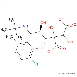 Molecular Structure of 89986-54-9 (2-Propanol, 1-(2-chloro-5-methylphenoxy)-3-[(1,1-dimethylethyl)amino]-,
(R)-, (2R,3R)-2,3-dihydroxybutanedioate (salt))